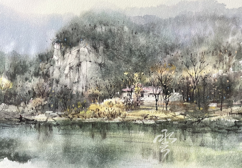 袁玉堂 《崂山人家》 76*56cm 2020年